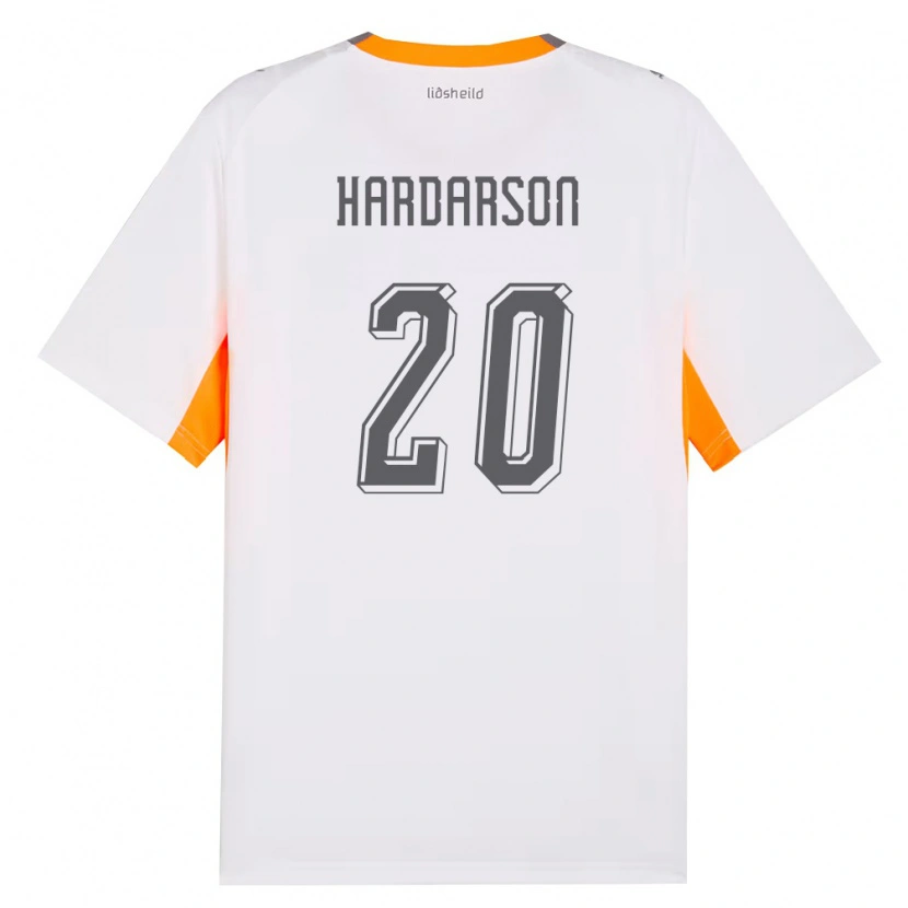 DanxenレディースアイスランドHinrik Hardarson#20白 オレンジ 灰アウェイシャツ26-28ジャージーユニフォーム