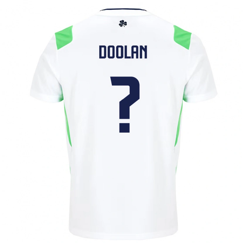 Danxenレディースアイルランド島Luke Doolan#0白 ライトグリーンアウェイシャツ26-28ジャージーユニフォーム