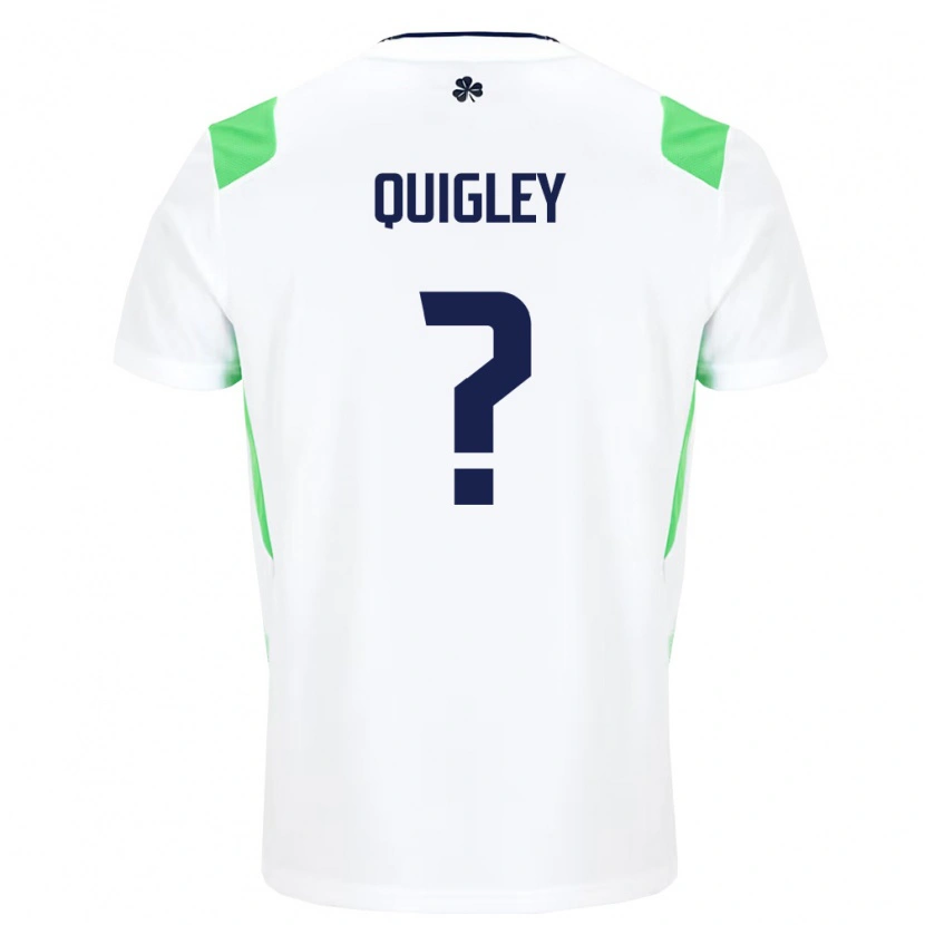 Danxenレディースアイルランド島Kian Quigley#0白 ライトグリーンアウェイシャツ26-28ジャージーユニフォーム