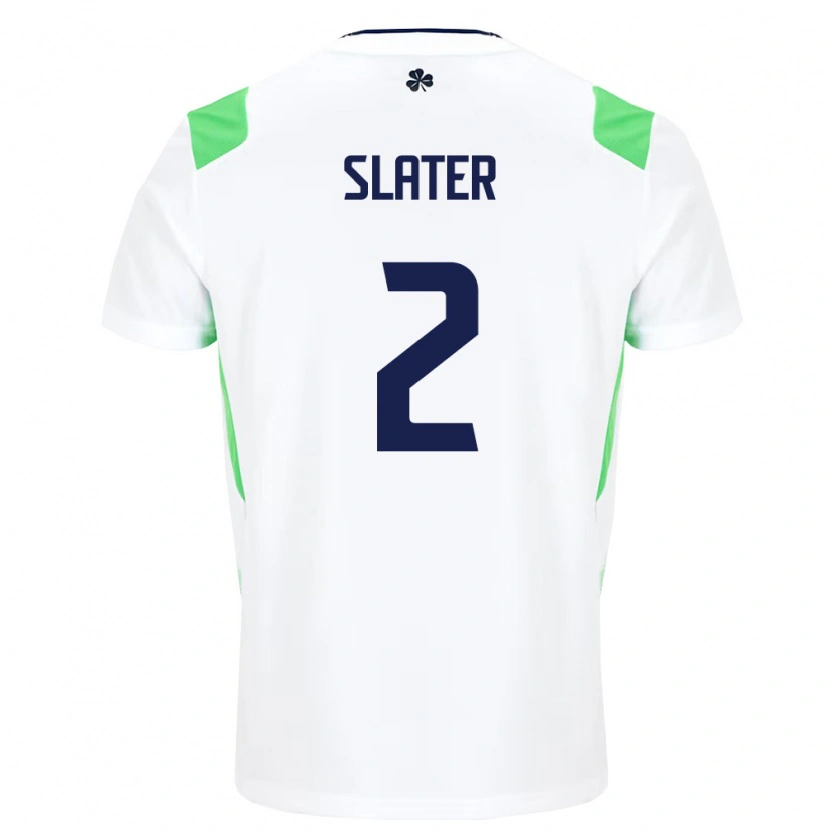 Danxenレディースアイルランド島ジェイコブ・スレーター#2白 ライトグリーンアウェイシャツ26-28ジャージーユニフォーム