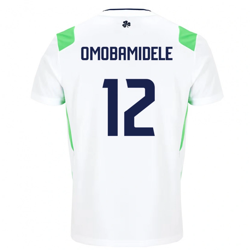 Danxenレディースアイルランド島アンドリュー・オモバミデレ#12白 ライトグリーンアウェイシャツ26-28ジャージーユニフォーム