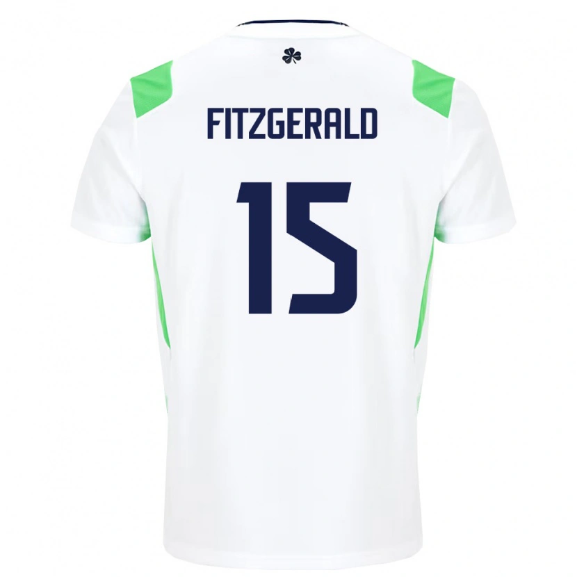 Danxenレディースアイルランド島カイル・フィッツジェラルド#15白 ライトグリーンアウェイシャツ26-28ジャージーユニフォーム