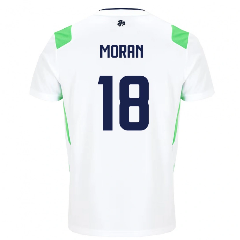 Danxenレディースアイルランド島Gearoid Moran#18白 ライトグリーンアウェイシャツ26-28ジャージーユニフォーム