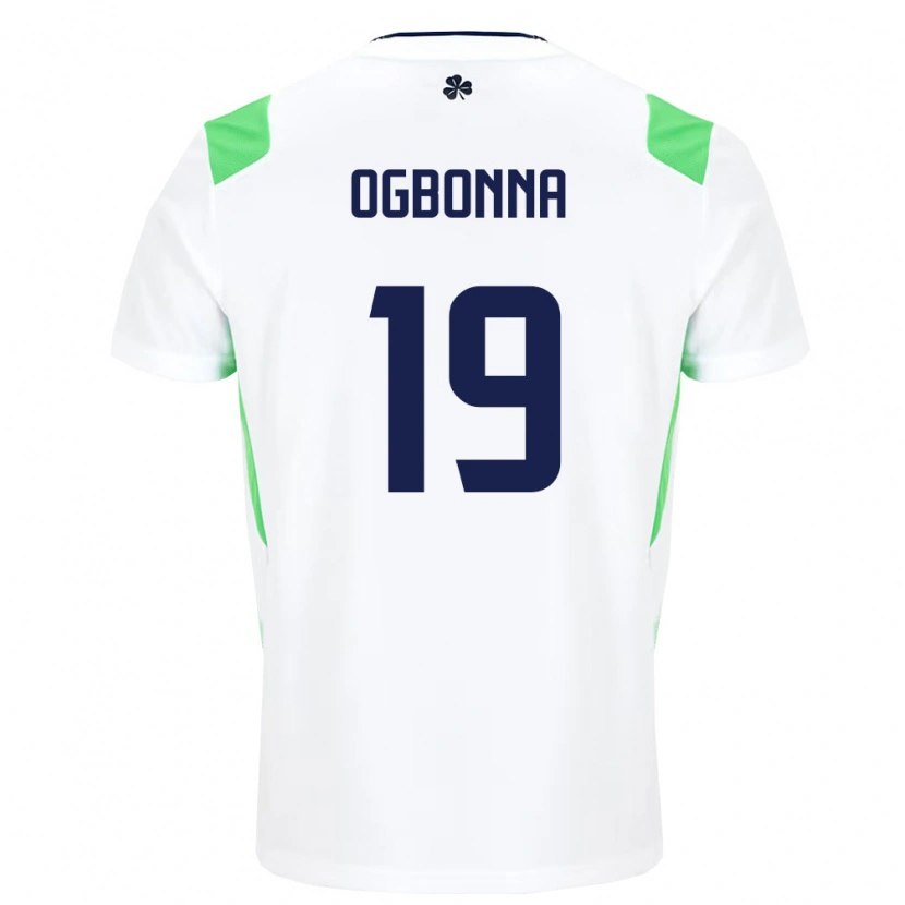 Danxenレディースアイルランド島Goodness Ogbonna#19白 ライトグリーンアウェイシャツ26-28ジャージーユニフォーム