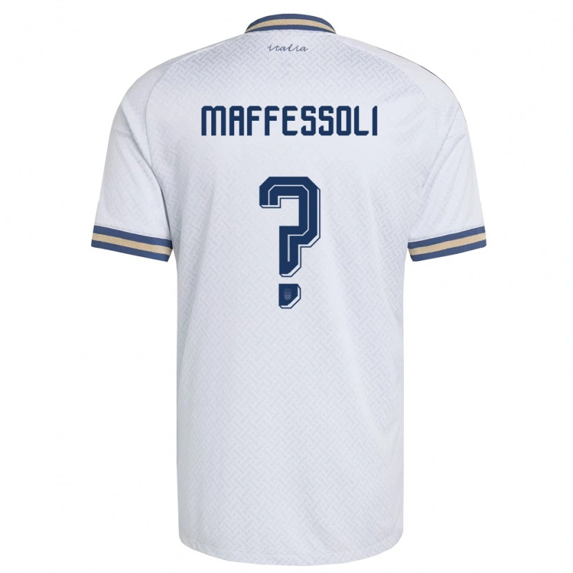 DanxenレディースイタリアManuel Maffessoli#0オフホワイト 紺 金アウェイシャツ26-28ジャージーユニフォーム