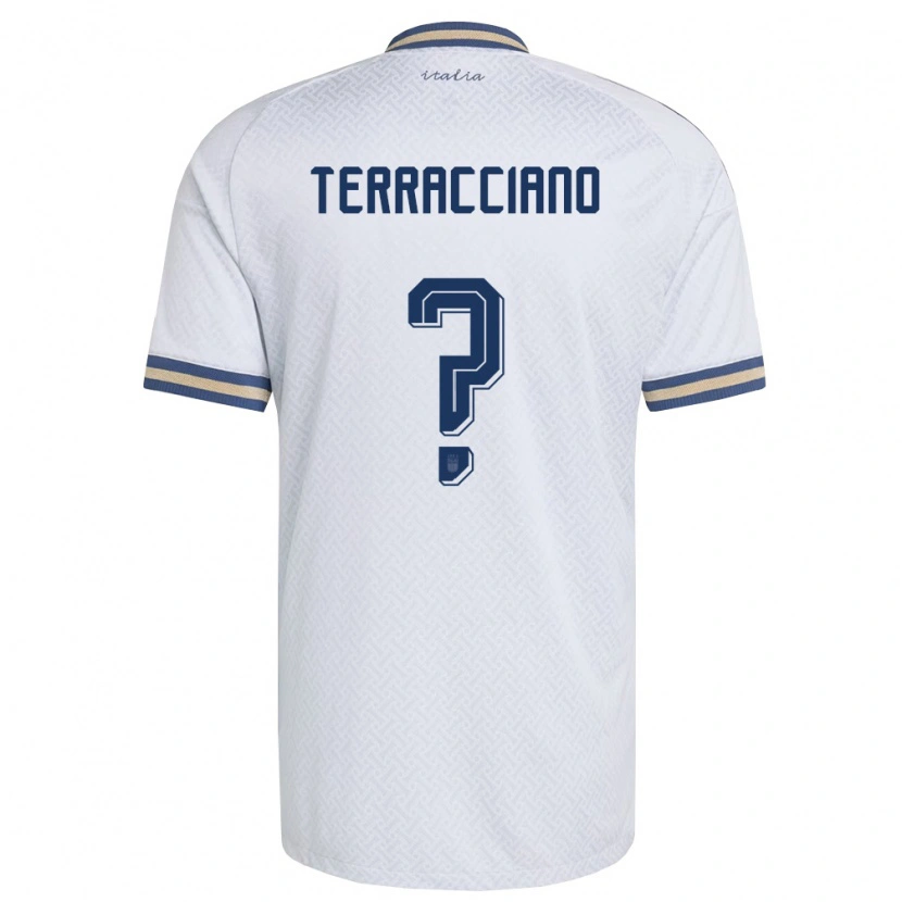 Danxenレディースイタリアフィリッポ・テッラッチャーノ#0オフホワイト 紺 金アウェイシャツ26-28ジャージーユニフォーム