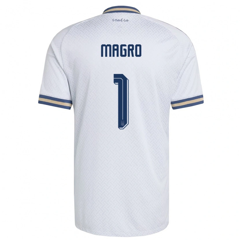 Danxenレディースイタリアフェデリコ・マグロー#1オフホワイト 紺 金アウェイシャツ26-28ジャージーユニフォーム
