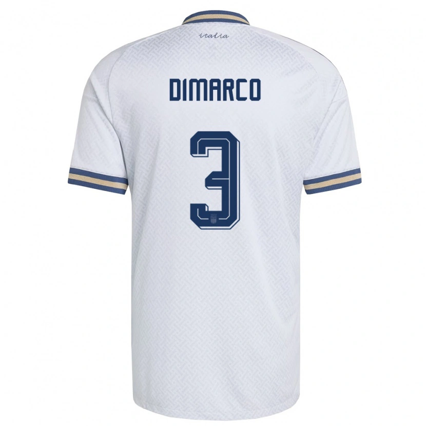 Danxenレディースイタリアフェデリコ・ディマルコ#3オフホワイト 紺 金アウェイシャツ26-28ジャージーユニフォーム