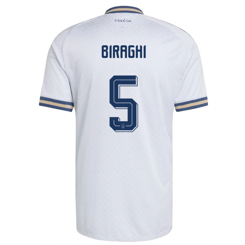 Danxenレディースイタリアクリスティアーノ・ビラーギ#5オフホワイト 紺 金アウェイシャツ26-28ジャージーユニフォーム