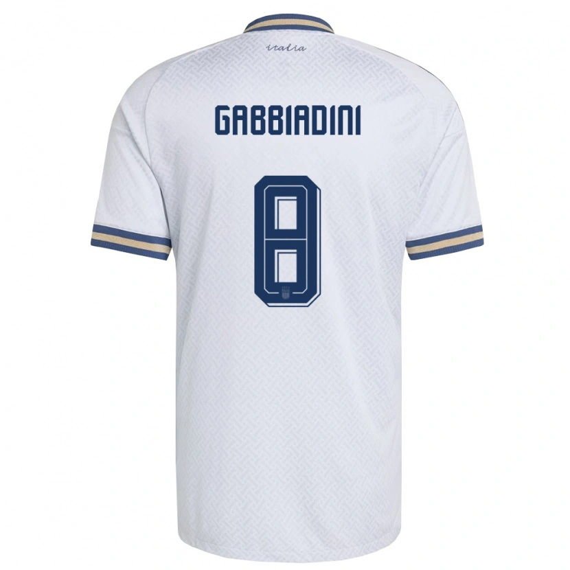Danxenレディースイタリアメラニア・ガッビアディーニ#8オフホワイト 紺 金アウェイシャツ26-28ジャージーユニフォーム