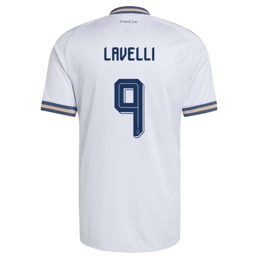 DanxenレディースイタリアMatteo Lavelli#9オフホワイト 紺 金アウェイシャツ26-28ジャージーユニフォーム