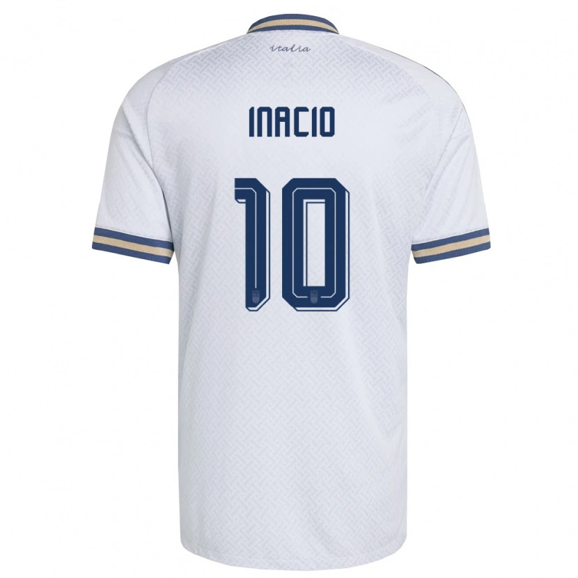 Danxenレディースイタリアサムエレ・イナシオ#10オフホワイト 紺 金アウェイシャツ26-28ジャージーユニフォーム