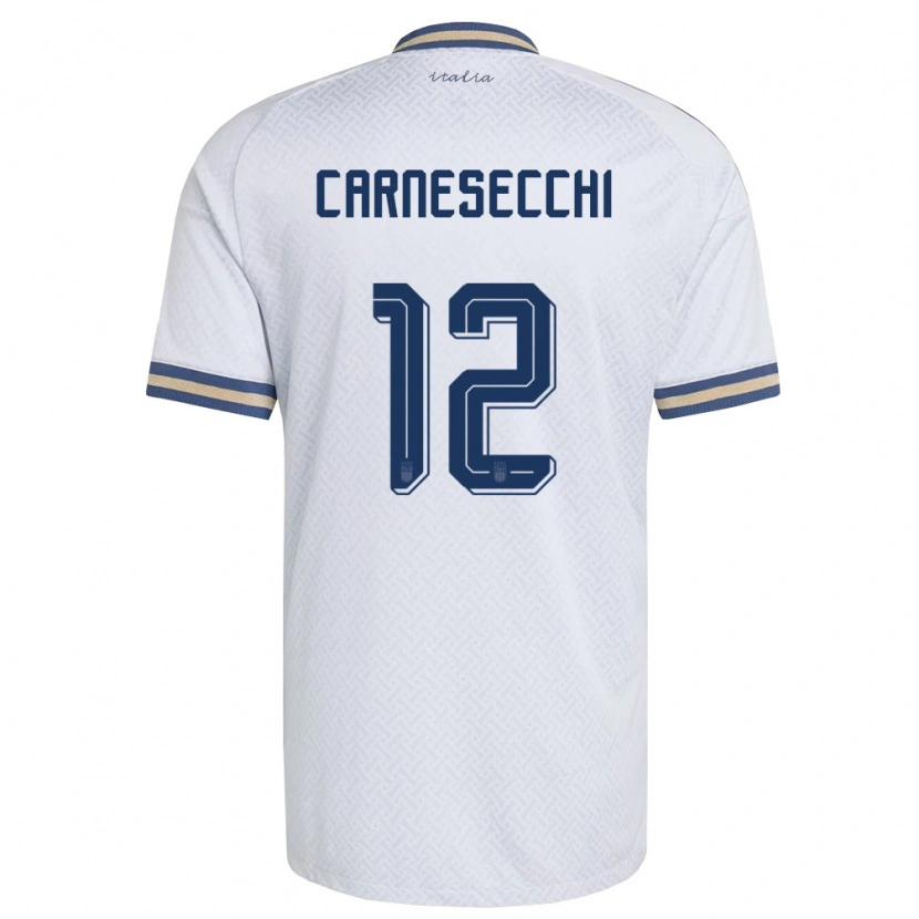 Danxenレディースイタリアマルコ・カルネセッキ#12オフホワイト 紺 金アウェイシャツ26-28ジャージーユニフォーム