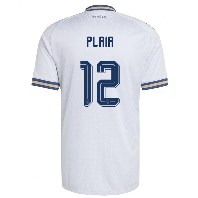 DanxenレディースイタリアFrancesco Plaia#12オフホワイト 紺 金アウェイシャツ26-28ジャージーユニフォーム