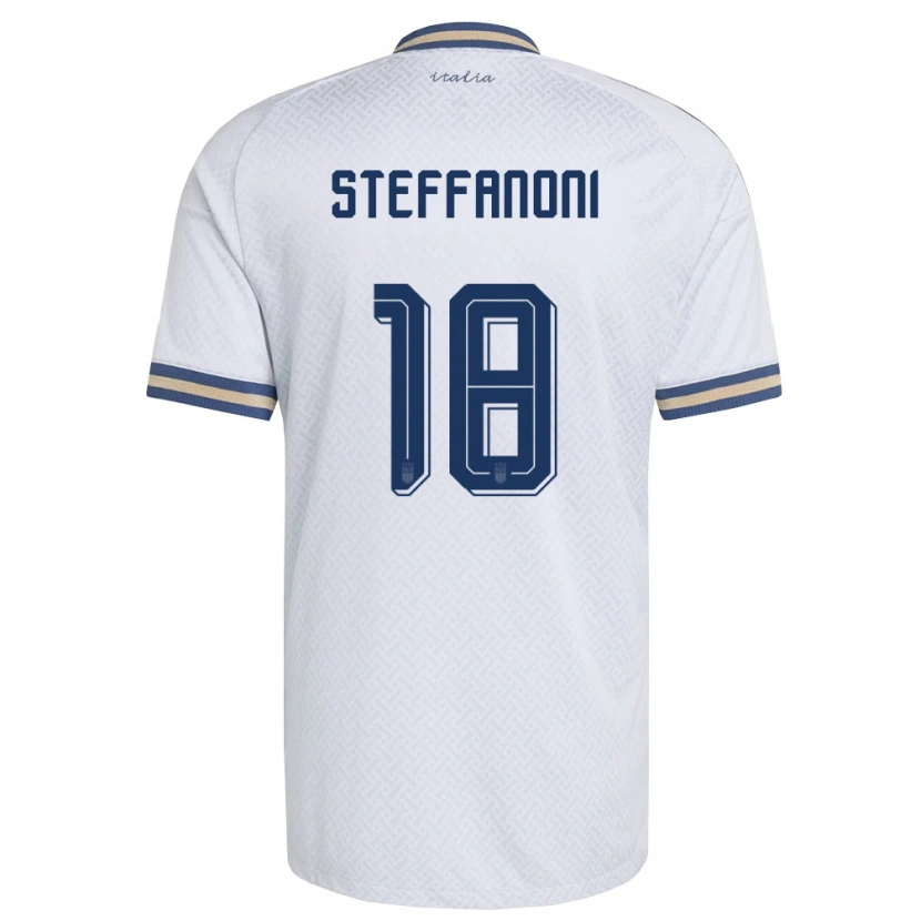 DanxenレディースイタリアFederico Steffanoni#18オフホワイト 紺 金アウェイシャツ26-28ジャージーユニフォーム