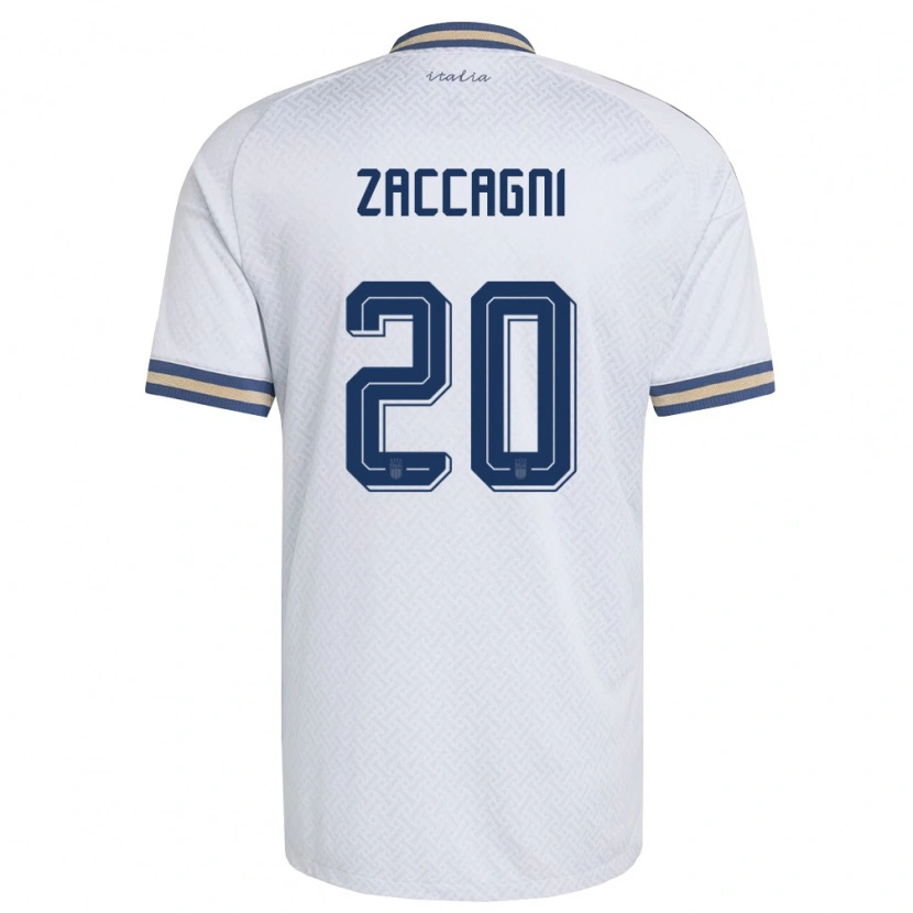 Danxenレディースイタリアマッティア・ザッカーニ#20オフホワイト 紺 金アウェイシャツ26-28ジャージーユニフォーム