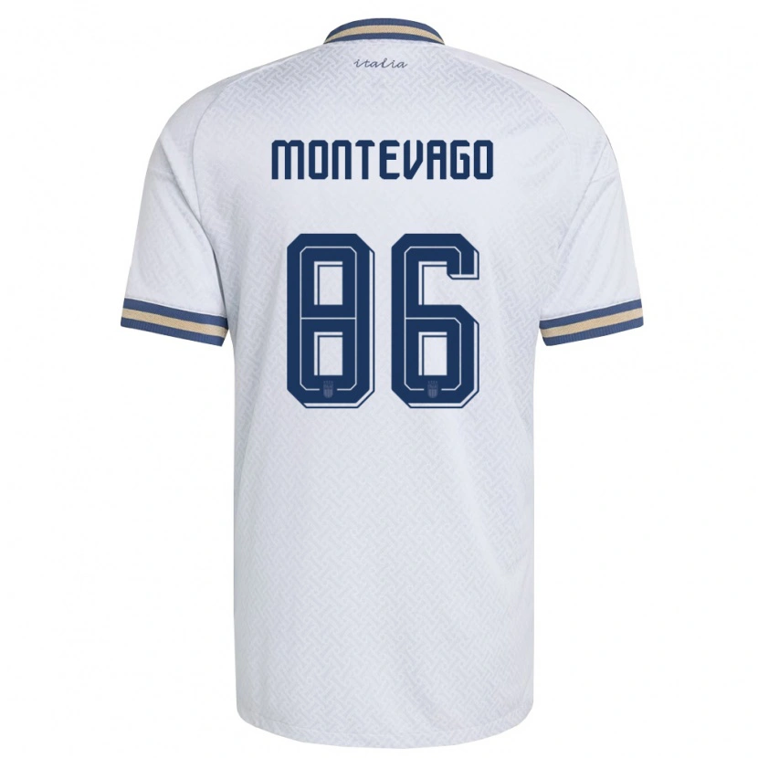 DanxenレディースイタリアDaniele Montevago#86オフホワイト 紺 金アウェイシャツ26-28ジャージーユニフォーム