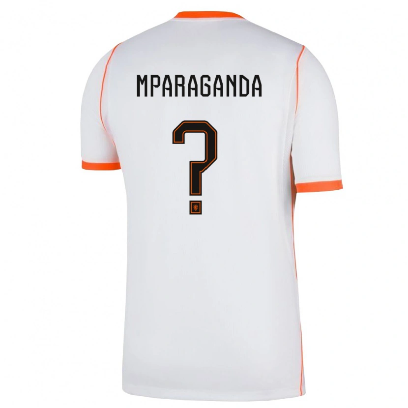 DanxenレディースオランダMatthew Mparaganda#0白 オレンジアウェイシャツ26-28ジャージーユニフォーム