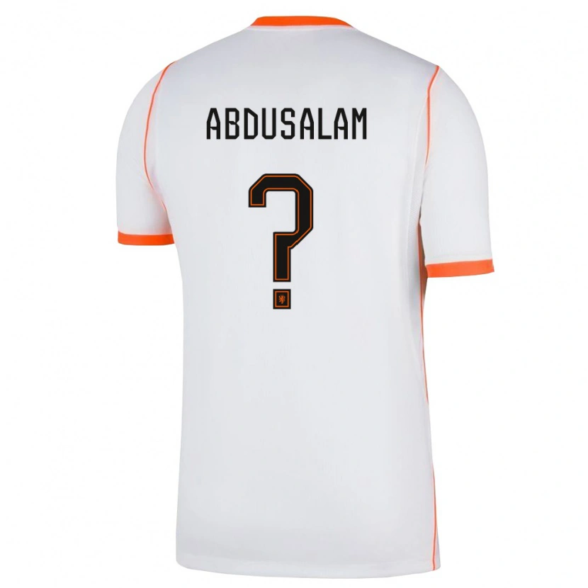 DanxenレディースオランダMusabe Abdusalam#0白 オレンジアウェイシャツ26-28ジャージーユニフォーム