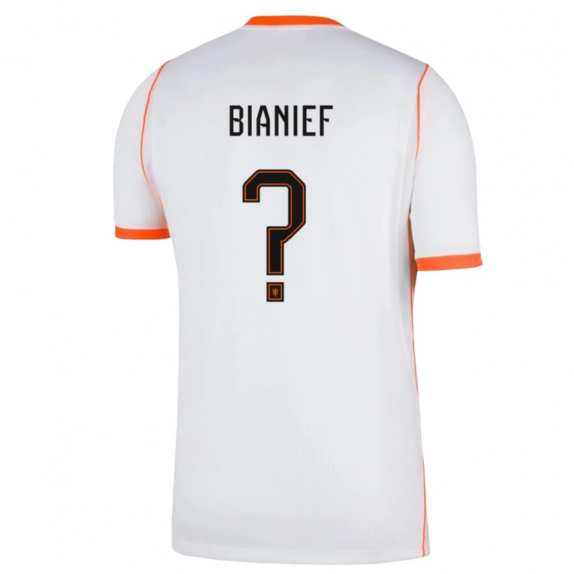 DanxenレディースオランダBianief Peters#0白 オレンジアウェイシャツ26-28ジャージーユニフォーム