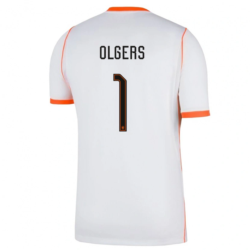 DanxenレディースオランダGuus Olgers#1白 オレンジアウェイシャツ26-28ジャージーユニフォーム