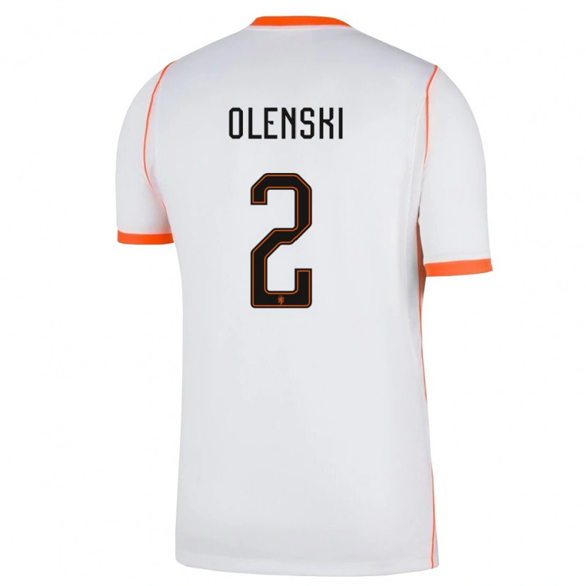 DanxenレディースオランダRayjen Olenski#2白 オレンジアウェイシャツ26-28ジャージーユニフォーム
