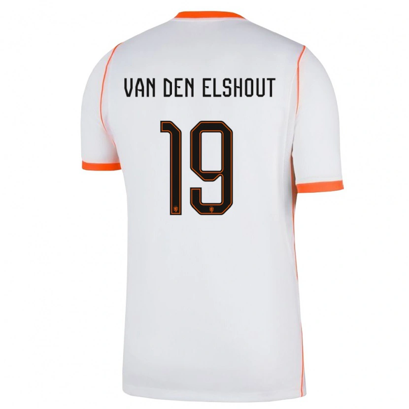 DanxenレディースオランダTobias Van Den Elshout#19白 オレンジアウェイシャツ26-28ジャージーユニフォーム