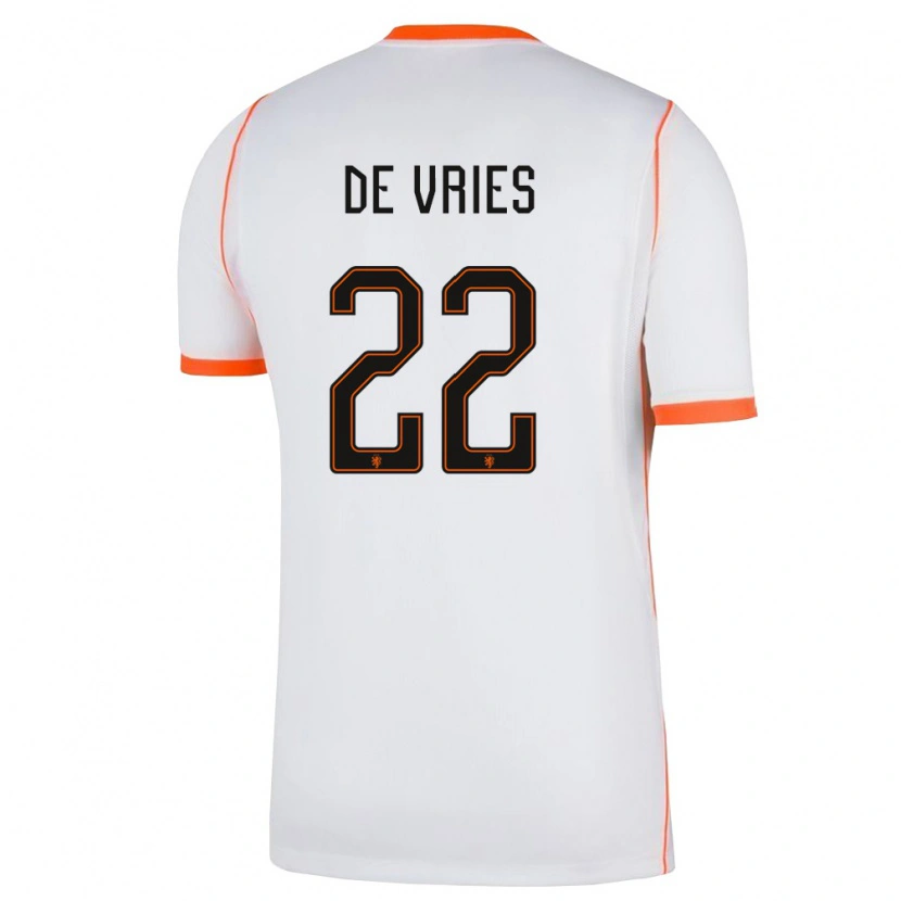 DanxenレディースオランダLyam De Vries#22白 オレンジアウェイシャツ26-28ジャージーユニフォーム