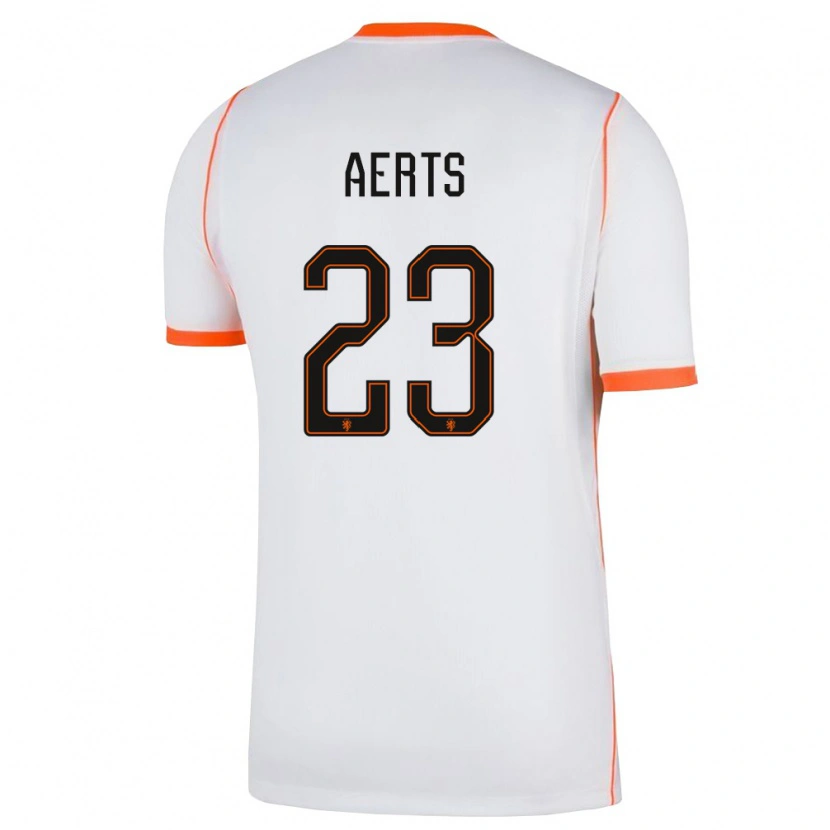 DanxenレディースオランダJim Aerts#23白 オレンジアウェイシャツ26-28ジャージーユニフォーム