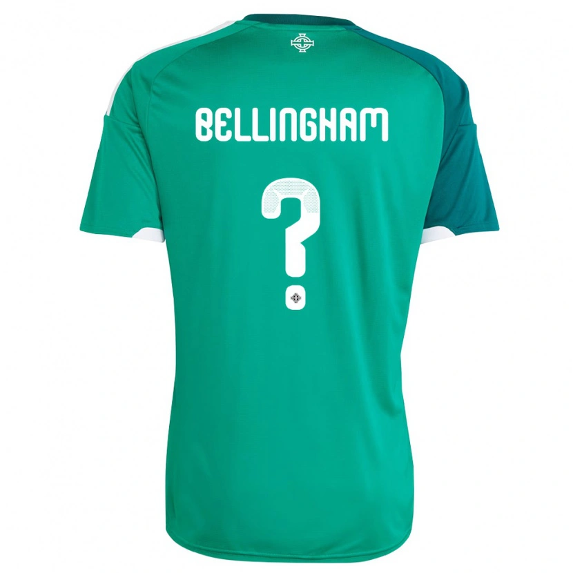 Danxenキッズ北アイルランドLuke Bellingham#0緑 白ホームシャツ26-28ジャージーユニフォーム