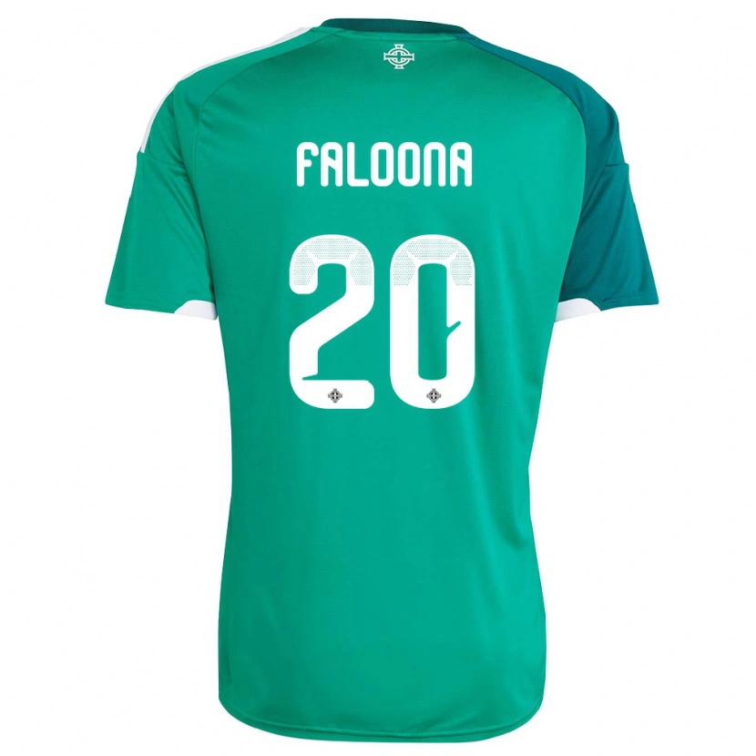 Danxenキッズ北アイルランドJack Faloona#20緑 白ホームシャツ26-28ジャージーユニフォーム