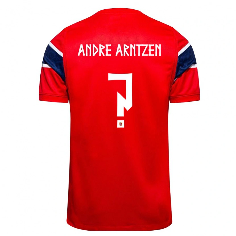 DanxenキッズノルウェーMatheo André Arntzen#0赤 紺 白ホームシャツ26-28ジャージーユニフォーム