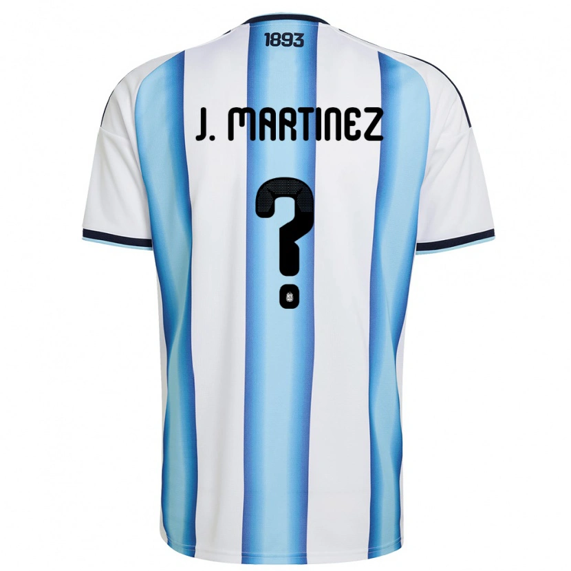 DanxenキッズアルゼンチンJosias Martinez#0白 空色 紺ホームシャツ26-28ジャージーユニフォーム