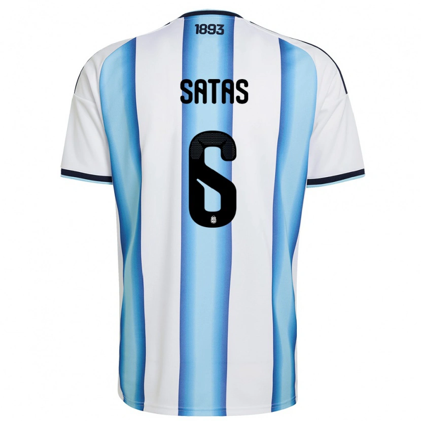 DanxenキッズアルゼンチンMatías Satas#6白 空色 紺ホームシャツ26-28ジャージーユニフォーム