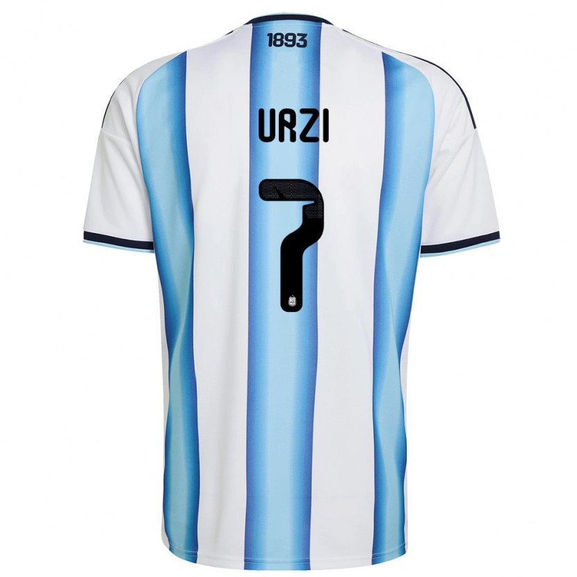 Danxenキッズアルゼンチンアグスティン・ウルシ#7白 空色 紺ホームシャツ26-28ジャージーユニフォーム
