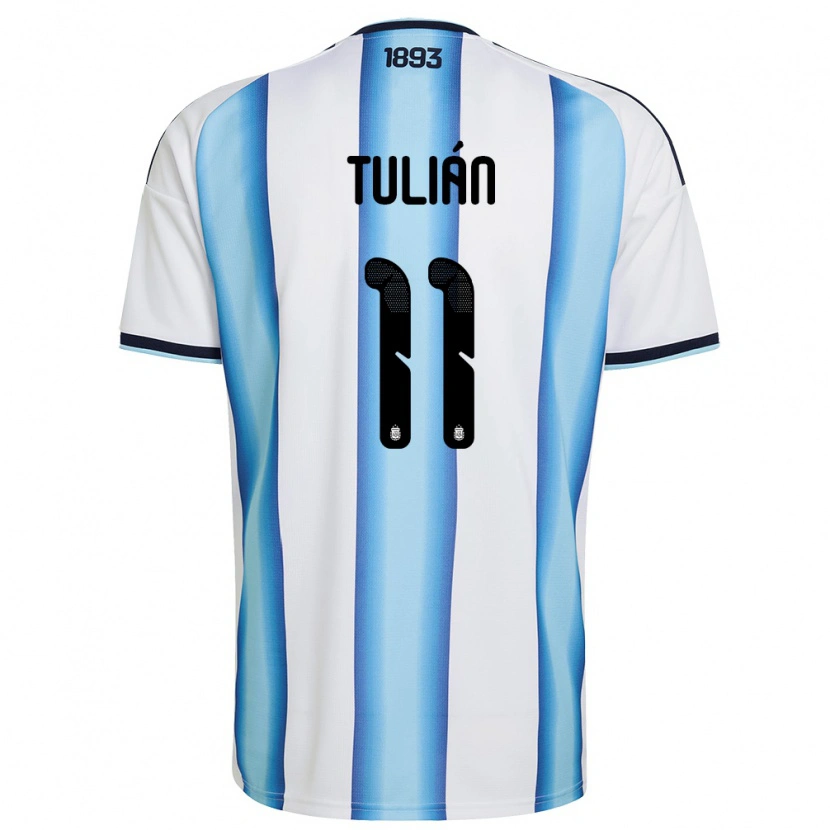 DanxenキッズアルゼンチンRamiro Tulián#11白 空色 紺ホームシャツ26-28ジャージーユニフォーム