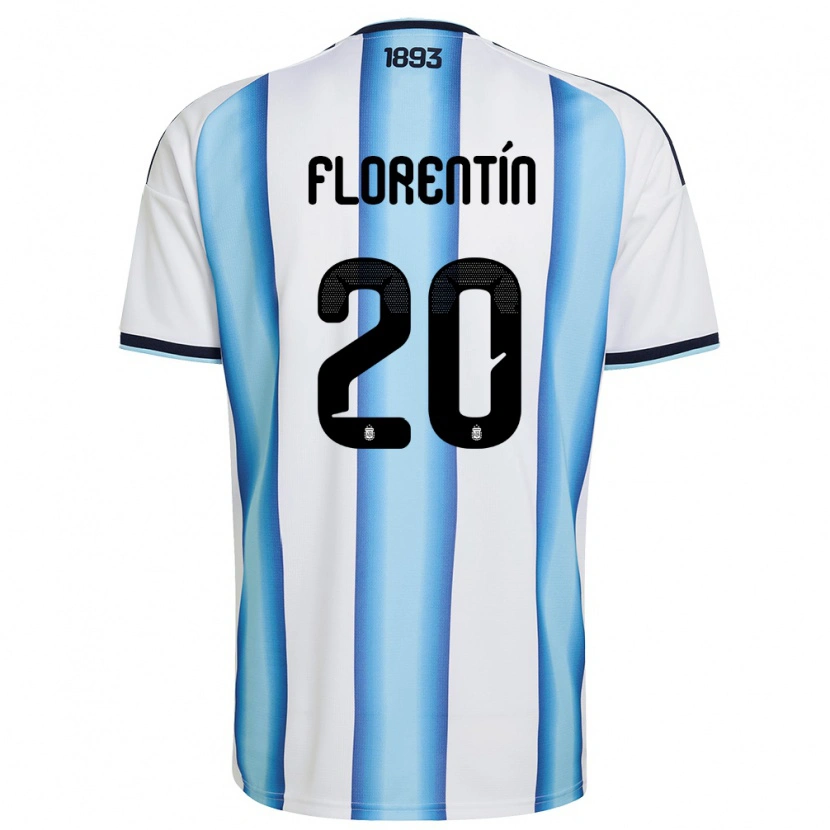 DanxenキッズアルゼンチンCiro Florentín#20白 空色 紺ホームシャツ26-28ジャージーユニフォーム
