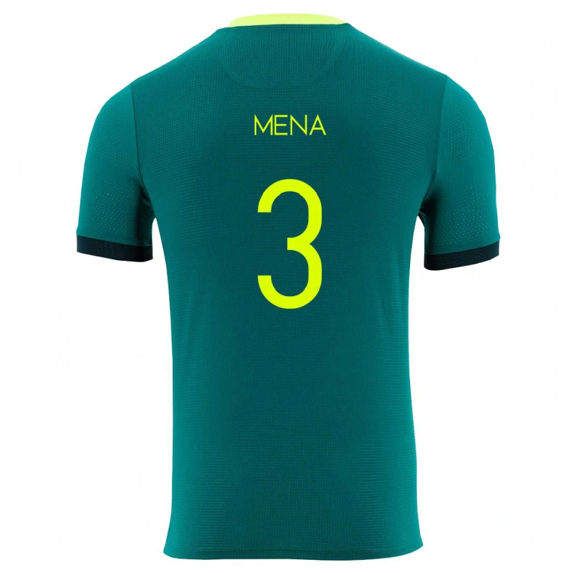 DanxenキッズボリビアFernando Mena#3緑 黄 黒ホームシャツ26-28ジャージーユニフォーム