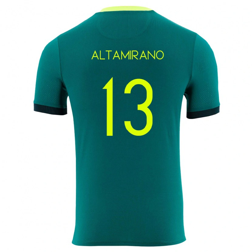 DanxenキッズボリビアSebastian Altamirano#13緑 黄 黒ホームシャツ26-28ジャージーユニフォーム