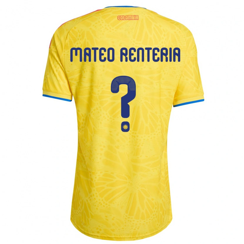DanxenキッズコロンビアLuis Mateo Renteria#0黄 青 赤ホームシャツ26-28ジャージーユニフォーム