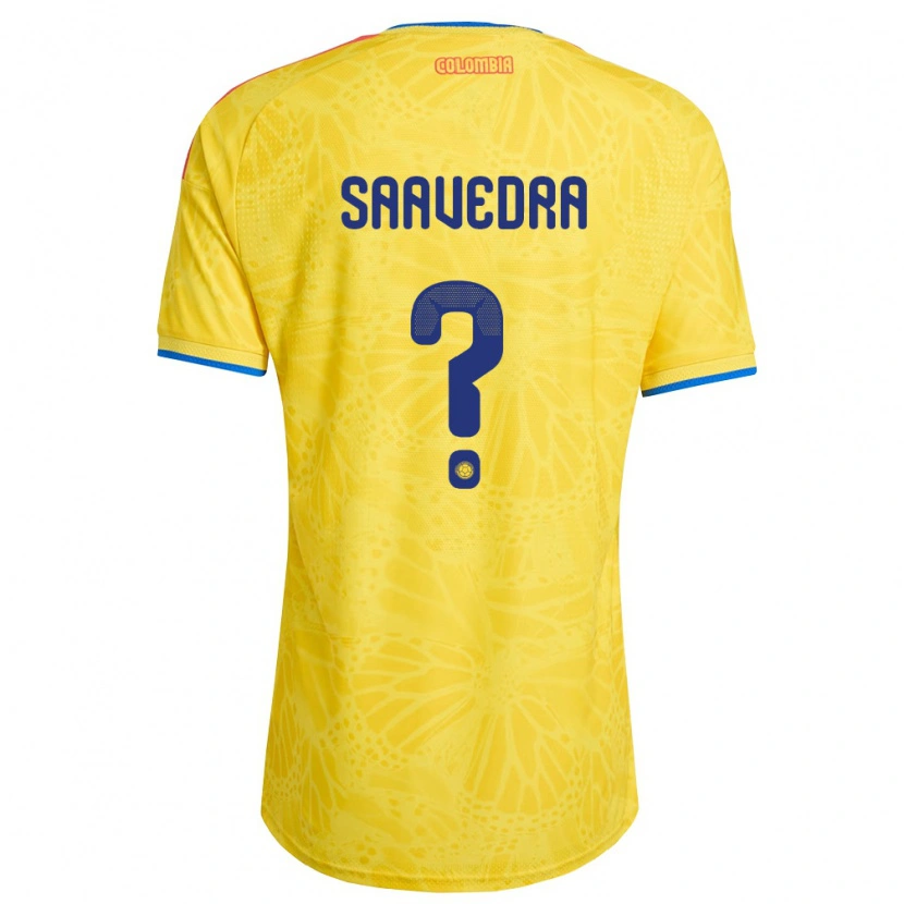 DanxenキッズコロンビアGilberto Saavedra#0黄 青 赤ホームシャツ26-28ジャージーユニフォーム