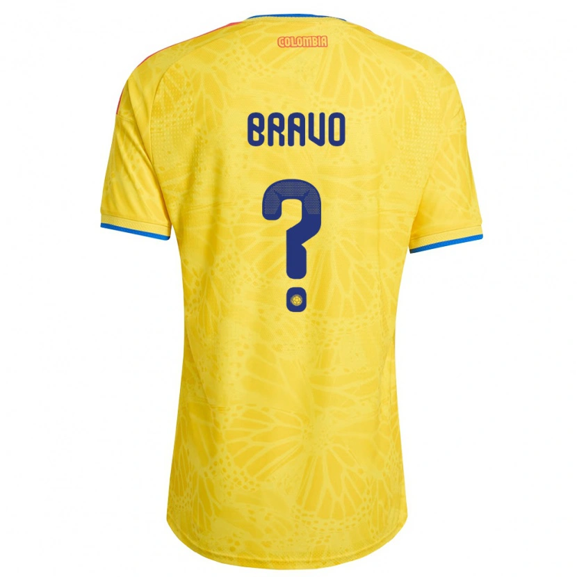 DanxenキッズコロンビアPedro Bravo#0黄 青 赤ホームシャツ26-28ジャージーユニフォーム