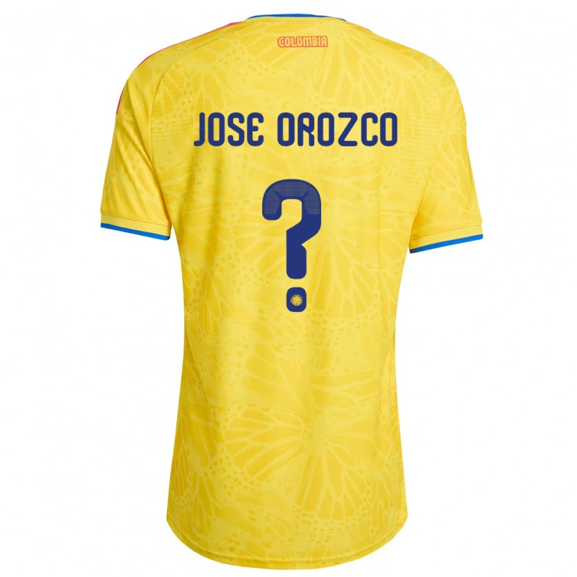 DanxenキッズコロンビアJuan José Orozco#0黄 青 赤ホームシャツ26-28ジャージーユニフォーム