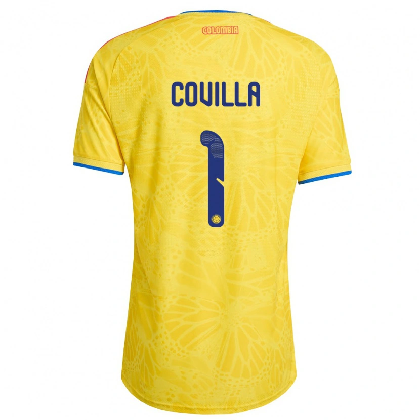DanxenキッズコロンビアJuan Covilla#1黄 青 赤ホームシャツ26-28ジャージーユニフォーム