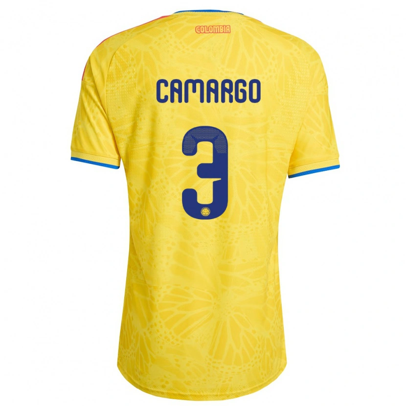 DanxenキッズコロンビアAndrés Camargo#3黄 青 赤ホームシャツ26-28ジャージーユニフォーム
