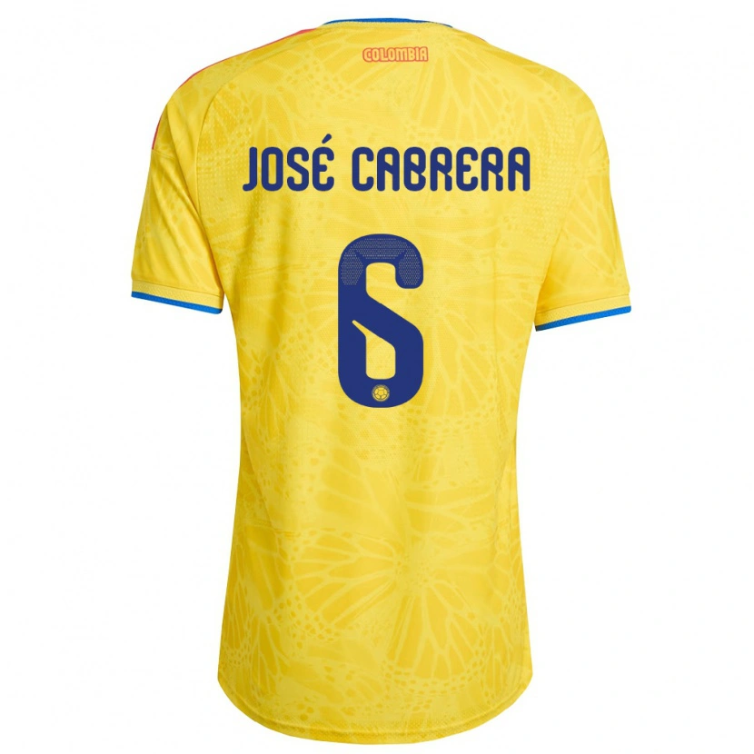DanxenキッズコロンビアJuan José Cabrera#6黄 青 赤ホームシャツ26-28ジャージーユニフォーム