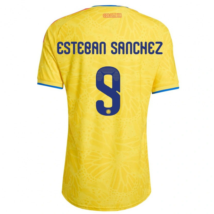 DanxenキッズコロンビアJuan Esteban Sánchez#9黄 青 赤ホームシャツ26-28ジャージーユニフォーム