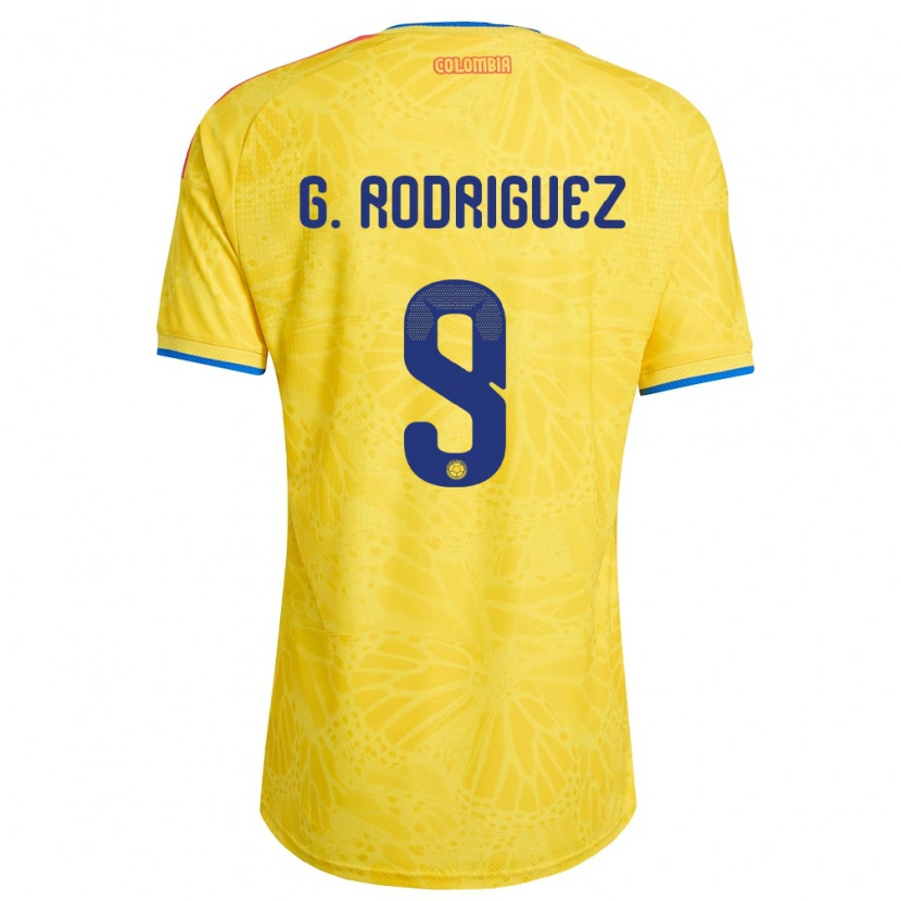 DanxenキッズコロンビアGabriela Rodríguez#9黄 青 赤ホームシャツ26-28ジャージーユニフォーム