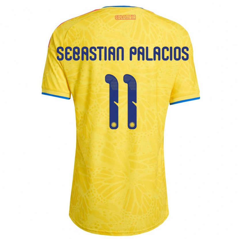 DanxenキッズコロンビアJuan Sebastián Palacios#11黄 青 赤ホームシャツ26-28ジャージーユニフォーム