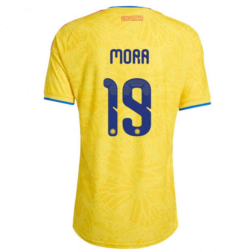 DanxenキッズコロンビアÁngel Mora#19黄 青 赤ホームシャツ26-28ジャージーユニフォーム